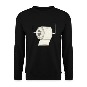 Toilet paper toilet - Unisex Sweatshirt - black - Front - Alina (178cm) & Michal (187cm)