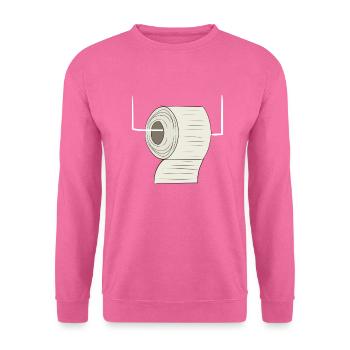 Toilettes en papier toilette - Sweat-shirt Unisexe - rose - Devant