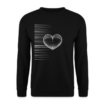 lignes cardiaques - Sweat-shirt Unisexe - noir - Devant - Alina (178cm) & Michal (187cm)