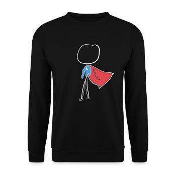 hero help - Unisex Sweatshirt - black - Front - Alina (178cm) & Michal (187cm)