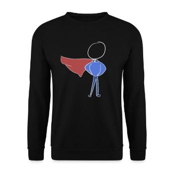 hero help - Unisex Sweatshirt - black - Front - Alina (178cm) & Michal (187cm)