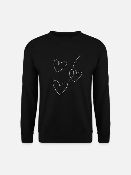 heart hearts - Unisex Sweatshirt - black