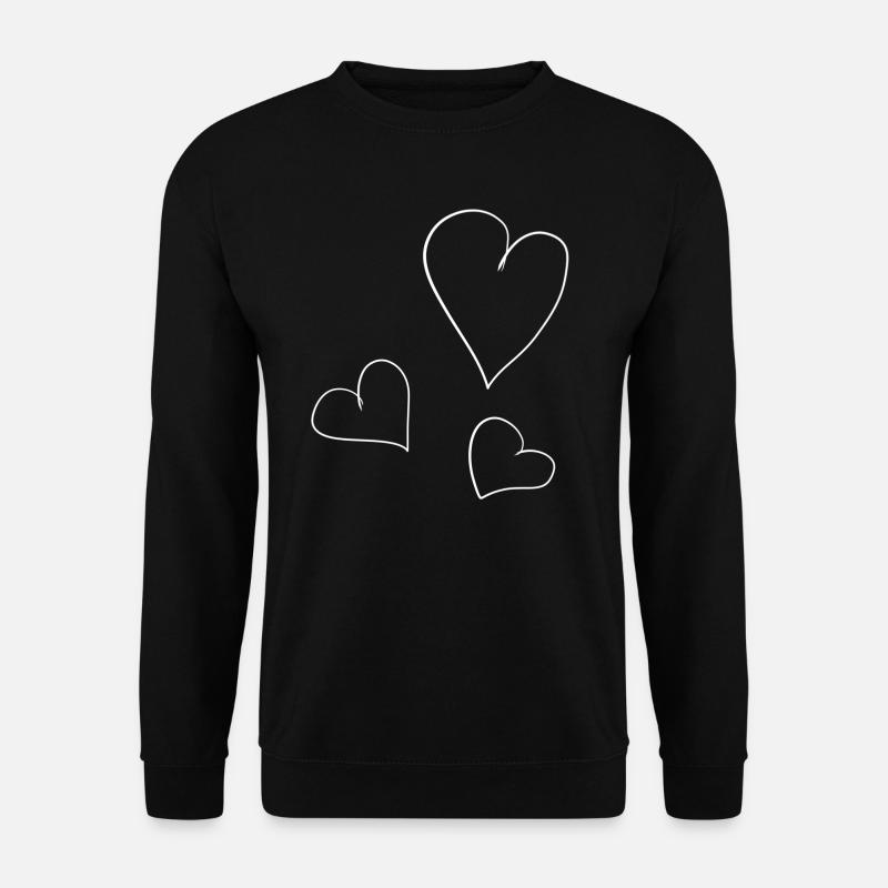 cœurs de cœur - Sweat-shirt Unisexe - noir