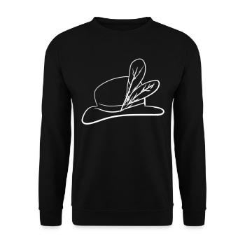 hut feder - Unisex Pullover - Schwarz - Vorne - Alina (178cm) & Michal (187cm)
