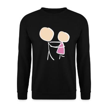 danse cher couple de la Saint-Valentin couples - Sweat-shirt Unisexe - noir - Devant - Alina (178cm) & Michal (187cm)
