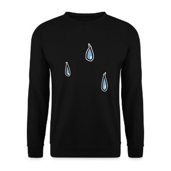 rain water pattern weather drops tears tears - Unisex Sweatshirt - black - Front - Alina (178cm) & Michal (187cm)
