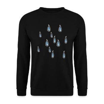 rain water pattern weather drops tears tears - Unisex Sweatshirt - black - Front - Alina (178cm) & Michal (187cm)