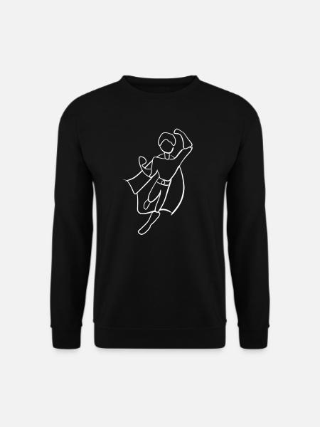 mannsuperheld held symbol mann - Unisex Pullover - Schwarz