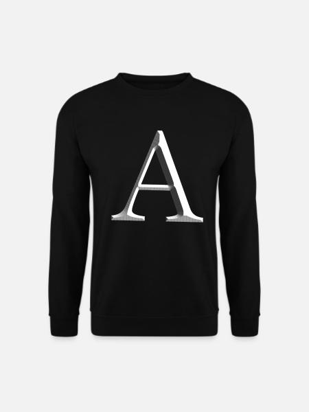 letter a silver metal a - Unisex Sweatshirt - black