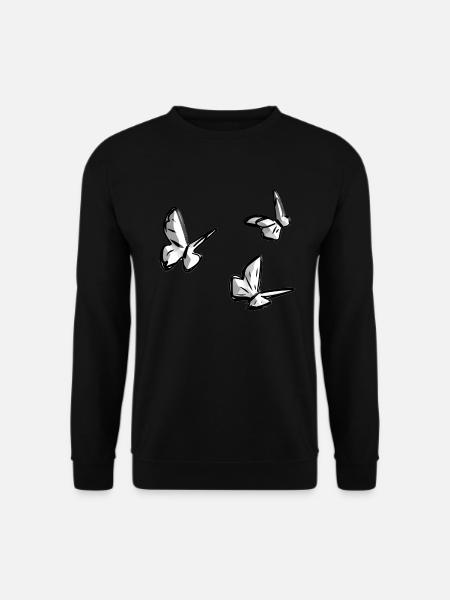 schmetterling tiere tier symbol - Unisex Pullover - Schwarz