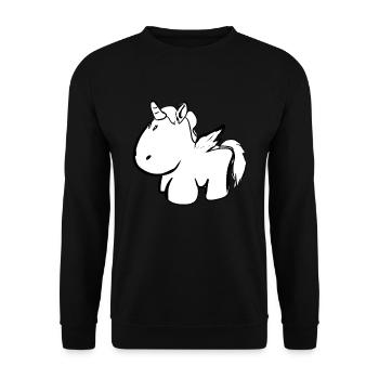 unicorn horse animal angel fly - Unisex Sweatshirt - black - Front - Alina (178cm) & Michal (187cm)