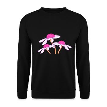 blumen blume pflanzen frühling - Unisex Pullover - Schwarz - Vorne - Alina (178cm) & Michal (187cm)