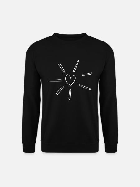 heart sun line love - Unisex Sweatshirt - black
