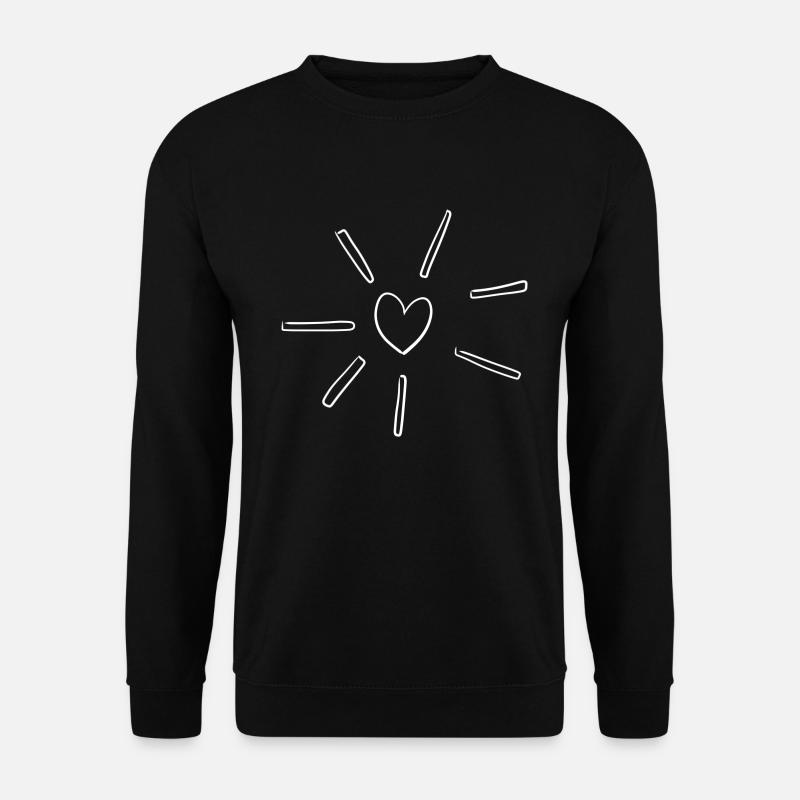 heart sun line love - Unisex Sweatshirt - black