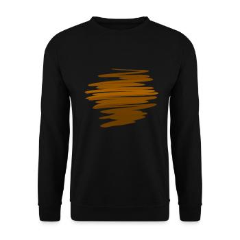 color line brown stroke - Unisex Sweatshirt - black - Front - Alina (178cm) & Michal (187cm)