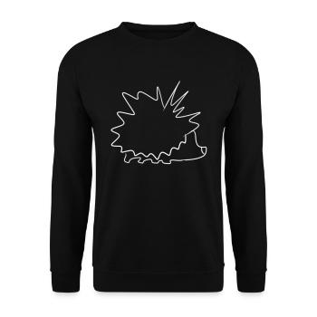 igel umriss cartoon tier symbol - Unisex Pullover - Schwarz - Vorne - Alina (178cm) & Michal (187cm)