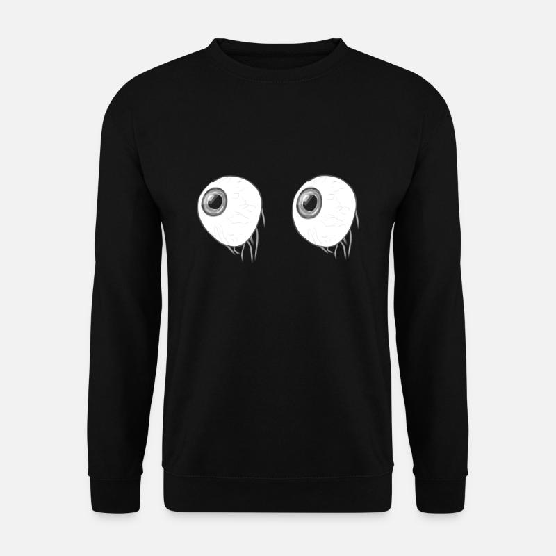 yeux globe oculaire effrayant drôle drôle drôle - Sweat-shirt Unisexe - noir