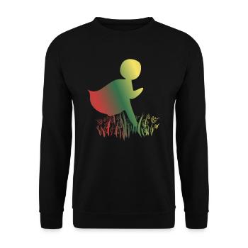 race man grass sport run héros - Sweat-shirt Unisexe - noir - Devant - Alina (178cm) & Michal (187cm)