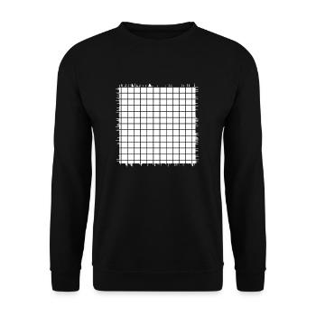square shape crossed checkered pattern paper - Unisex Sweatshirt - black - Front - Alina (178cm) & Michal (187cm)