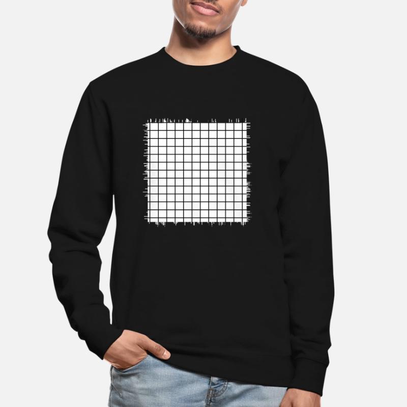 square shape crossed checkered pattern paper Unisex Sweatshirt