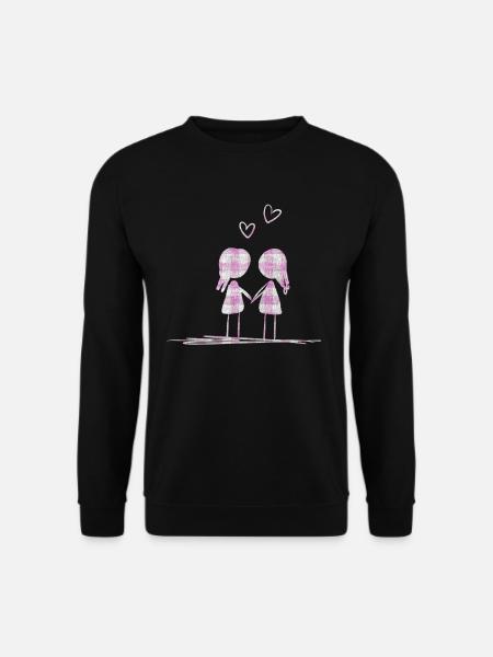 lesbisches liebespaar liebe pärchen - Unisex Pullover - Schwarz