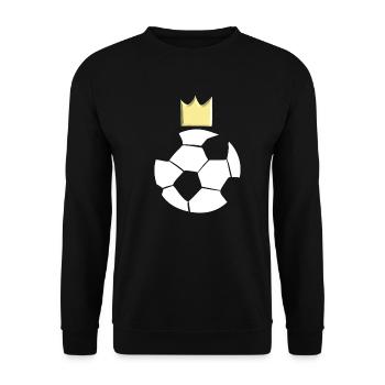 football ball sports sportsman crown symbol - Unisex Sweatshirt - black - Front - Alina (178cm) & Michal (187cm)