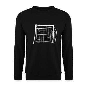 Goal cartoon Football Goal - Unisex Sweatshirt - black - Front - Alina (178cm) & Michal (187cm)