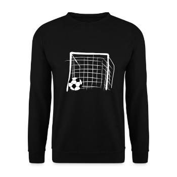 Football goal sport athlete symbol ball - Unisex Sweatshirt - black - Front - Alina (178cm) & Michal (187cm)