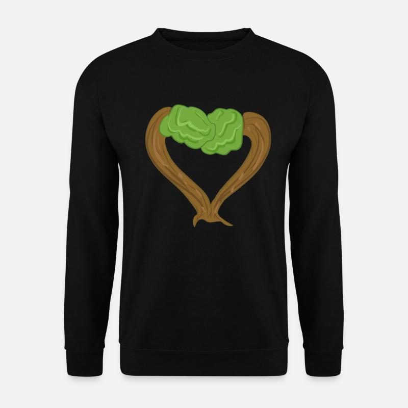 trees heart love nature - Unisex Sweatshirt - black