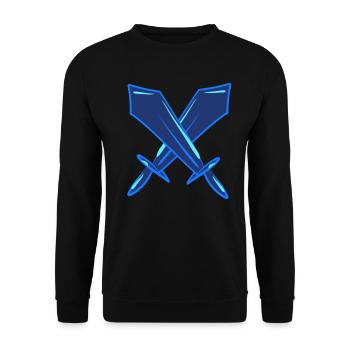 blue sword sword fighting symbol - Unisex Sweatshirt - black - Front - Alina (178cm) & Michal (187cm)