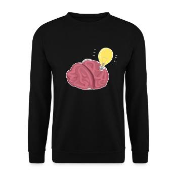 lampe gehirn organ intellignez denken - Unisex Pullover - Schwarz - Vorne - Alina (178cm) & Michal (187cm)