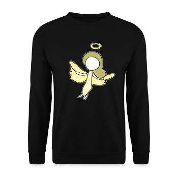 angel protector woman symbol - Unisex Sweatshirt - black - Front - Alina (178cm) & Michal (187cm)