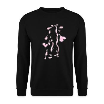 herzen rosa herz symbol liebe - Unisex Pullover - Schwarz - Vorne - Alina (178cm) & Michal (187cm)