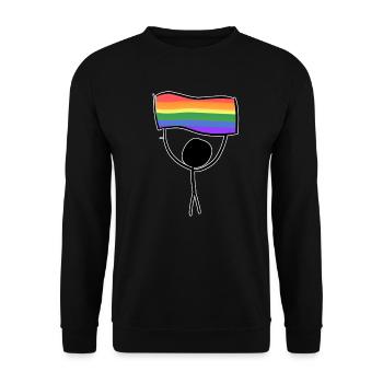 lgbt flagge symbol liebe mensch - Unisex Pullover - Schwarz - Vorne - Alina (178cm) & Michal (187cm)