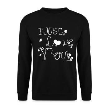 symbole J’aime façonner vos cœurs - Sweat-shirt Unisexe - noir - Devant - Alina (178cm) & Michal (187cm)