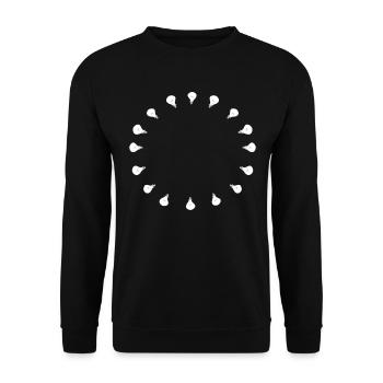 glühbirne kreis scheinen licht symbol - Unisex Pullover - Schwarz - Vorne - Alina (178cm) & Michal (187cm)