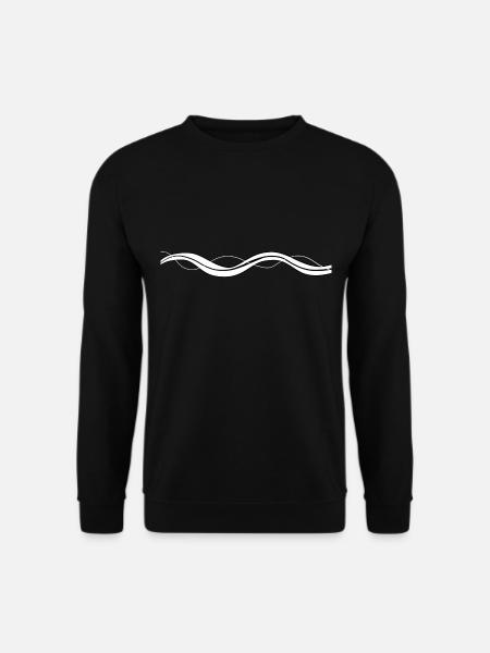 line wave stroke - Unisex Sweatshirt - black