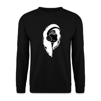 casque musique tête triste - Sweat-shirt Unisexe - noir - Devant - Alina (178cm) & Michal (187cm)