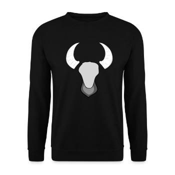animal ram bull horns symbol - Unisex Sweatshirt - black - Front - Alina (178cm) & Michal (187cm)