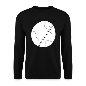 herz erde klimadchutz symbol liebe - Unisex Pullover - Schwarz - Vorne - Alina (178cm) & Michal (187cm)