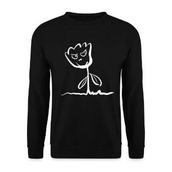 Le symbole de la plante rose à fleurs laisse une rage en colère - Sweat-shirt Unisexe - noir - Devant - Alina (178cm) & Michal (187cm)