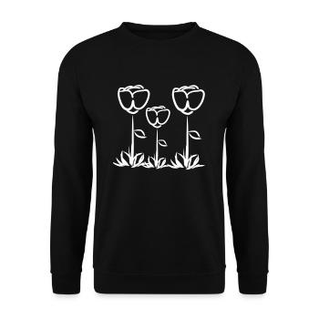symbole de la rose des trois fleurs - Sweat-shirt Unisexe - noir - Devant - Alina (178cm) & Michal (187cm)