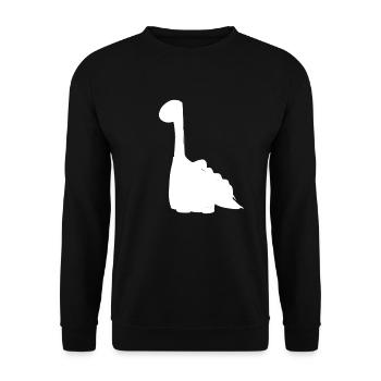 dinosaurier symbol tier - Unisex Pullover - Schwarz - Vorne - Alina (178cm) & Michal (187cm)
