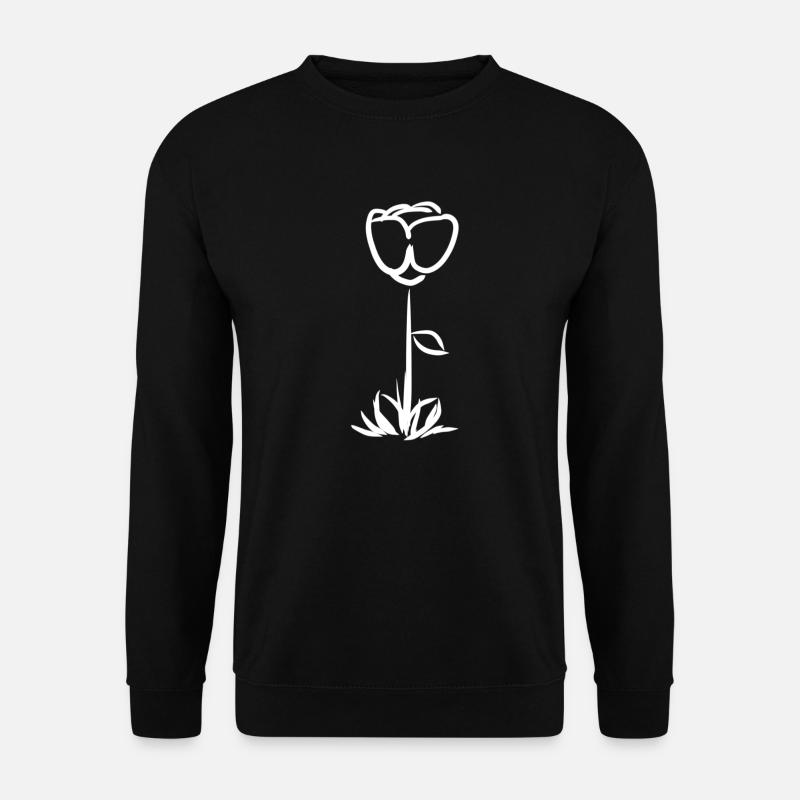 Flower plant symbol - Unisex Sweatshirt - black