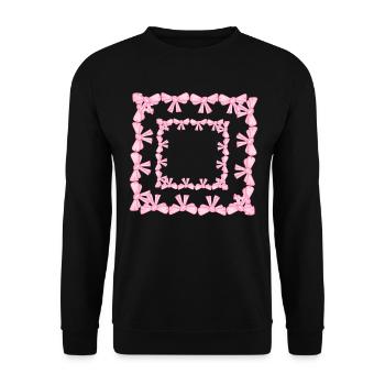 frame square square loop pink - Unisex Sweatshirt - black - Front - Alina (178cm) & Michal (187cm)