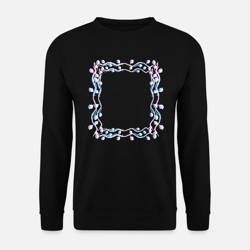 Leaves Square Shape Square Frame - Unisex Sweatshirt - black