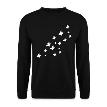 symboles papillons abeilles nature volant - Sweat-shirt Unisexe - noir - Devant - Alina (178cm) & Michal (187cm)