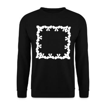 frame square square grinding - Unisex Sweatshirt - black - Front - Alina (178cm) & Michal (187cm)