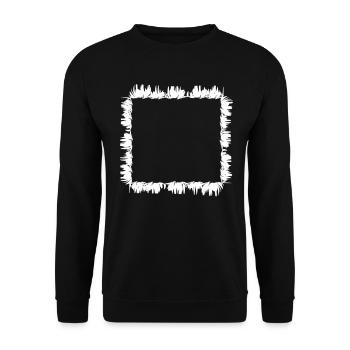 square square frame grass - Unisex Sweatshirt - black - Front - Alina (178cm) & Michal (187cm)