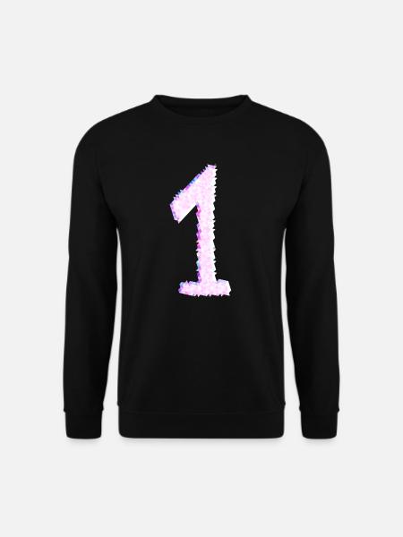 pink one number number team - Unisex Sweatshirt - black